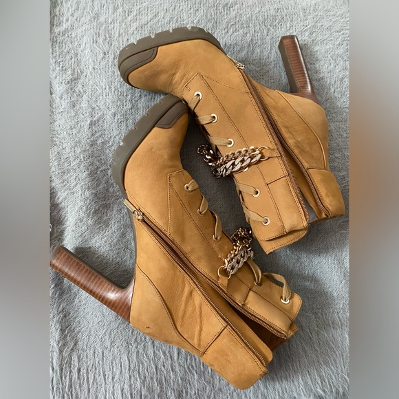 KARL LAGERFELD PARIS • Victoria Ankle Boots • Tan Nubuck - Picture 8 of 15